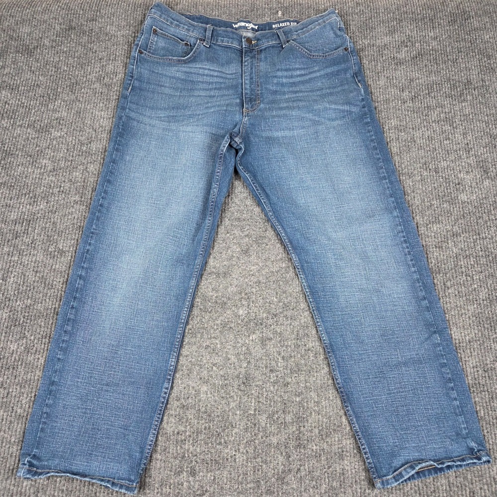 Wrangler Relaxed Fit Jeans Mens 38x29 Medium Wash Blue Denim 10MGW15MW